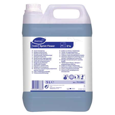Detergenti geamuri - Diversey, Detergent dezodorizant pentru suprafete lavabile TASKI Sprint Flower, 5L