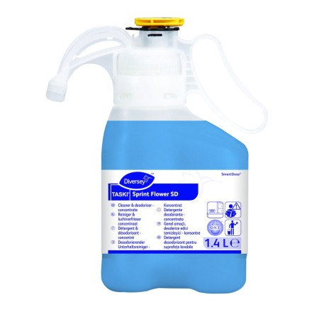 Detergenti geamuri - Diversey, Detergent dezodorizant pentru suprafete lavabile TASKI Sprint Flower SD, 1.4L