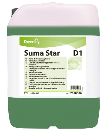 Detergenti profesionali - Diversey, Detergent lichid concentrat manual pentru vase profesional Suma Star D1, 20L