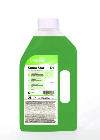 Detergenti profesionali - Diversey, Detergent lichid concentrat manual pentru vase profesional Suma Star D1, 2L