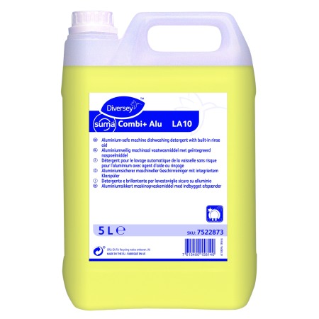 Detergenti profesionali - Diversey, Detergent lichid pentru masina de spalat vase cu aditiv de clatire incorporat Suma Combi, 5L