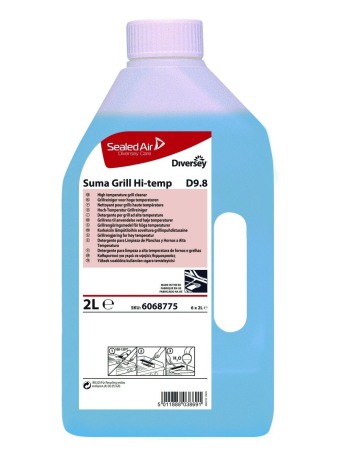 Diversey, Detergent profesional pentru indepartarea depunerilor carbonizate din cuptoare si gratare la temperaturi ridicate Suma Grill Hi-Temp D9.8, 2L
