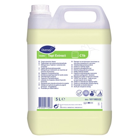Detergenti profesionali - Diversey, Detergent special conceput pentru curatarea covoarelor, mochetelor si tapiteriilor prin metoda injectie-extractie TASKI Tapi Extract, 5L