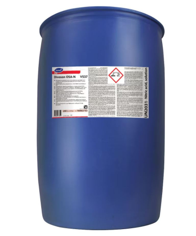 Dezinfectanti de suprafete - Diversey, Dl Divosan OSA-N VS37 - Detergent dezinfectant concentrat lichid, acid, fără fosfați, cu spumare redusă, pentru sisteme CIP 200L