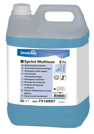 Detergenti geamuri - Diversey, Preparat de curatat pentru geamuri si suprafete lavabile TASKI Sprint Multiuso, 5L