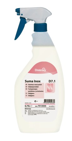 Detergenti profesionali - Diversey, Solutie profesionala pentru lustruirea suprafetelor din otel inoxidabil Suma Inox D7.1, 750 ml