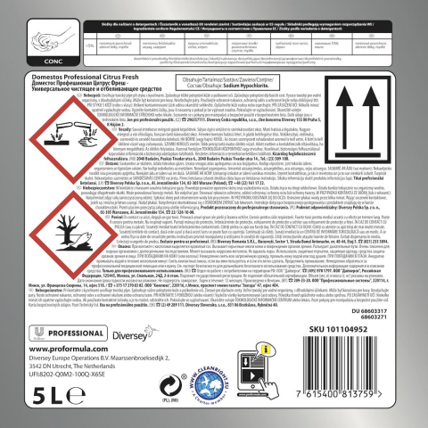 Domestos Pro Formula Detergent Lichid Dezinfectant Zilnic Citrus Fresh 5 L [1]