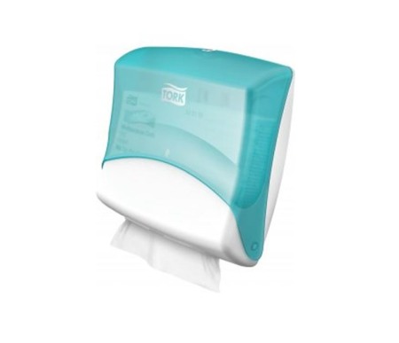 Dispensere prosoape pliate - Dozator de lavete pliate Tork, alb/turcoaz