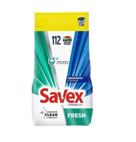 Detergenti spalatorii automate textile - Detergent automat SAVEX Premium 2in1 Fresh, 9 kg, 112 spalari