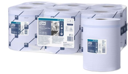Role hartie industriala - Hartie pentru Stergeri Generale, 150.8m, 2 straturi, Tork Reflex Plus