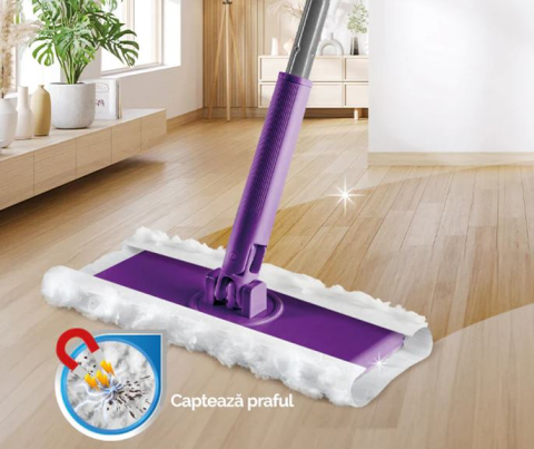 Mopuri Profesionale - Mop No-Touch de curatare a podelei uscata si umeda