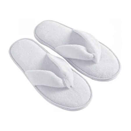 Papuci hotel - Papuci Flip-flop, din frotir, cu talpa antiderapanta 7mm,