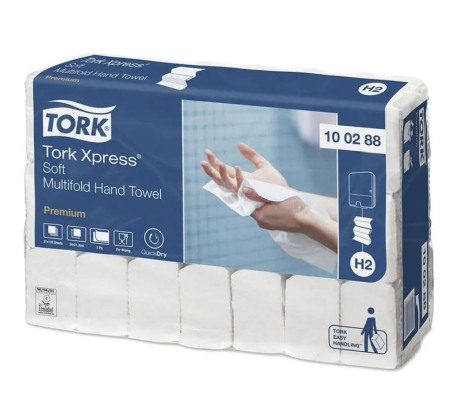 Prosoape hartie pliate - Prosoape pentru mÃ¢ini Tork Xpress Soft Multifold, albe, 2 straturi, 110 bucati/pachet