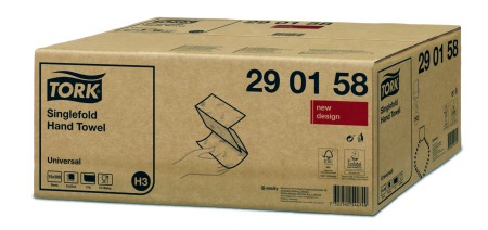 Prosoape pliate albe,pentru maini, Tork Singlefold, 1 strat [2]