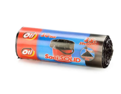 Saci menajeri - Saci menajeri SOLID, 35L, 30 buc./rola