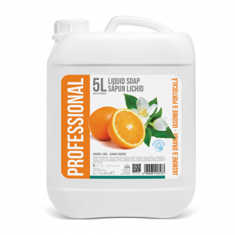 Sampon si gel de dus - Sapun lichid - Iasomie si Portocala Sense,  5 L