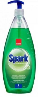 Detergenti profesionali - Sano Spark Castravete Detergent vase cu pompita, 1L