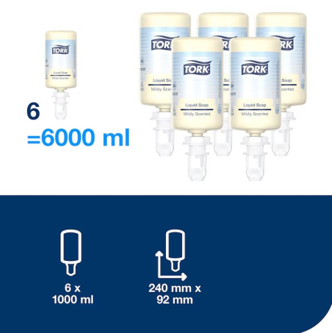 Săpun Lichid Tork cu parfum delicat, 1000ml [3]