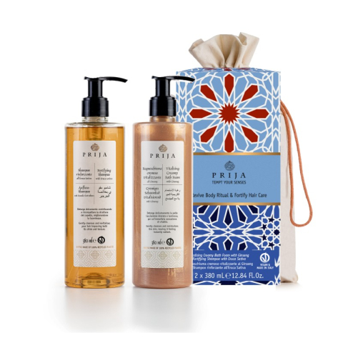 Sampon si gel de dus - Set CADOU - ritual revitalizant pentru corp și îngrijire fortifiantă a părului Prija