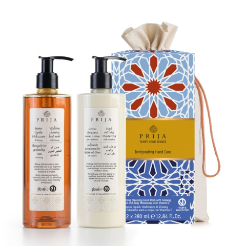 Sampon si gel de dus - Set CADOU revigorant pentru îngrijire  corp și mâini Prija