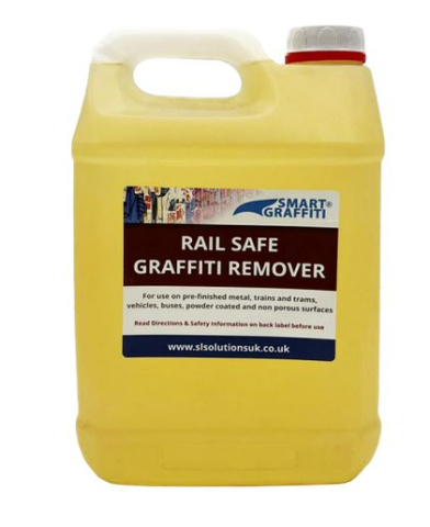Stergere grafitti - Smart Graffiti Solutie curatare graffiti de pe trenuri , autobuze , tramvaie 5L Rail Smart Eliminator