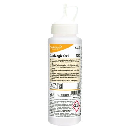 Solutie pentru indepartarea petelor pe baza de apa Clax Magic Oxi 500 ml