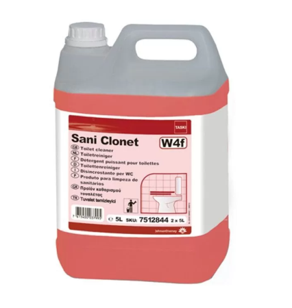 Detergenti toaleta - TASKI, Detergent detartrant profesional grupuri sanitare Sani Clonet, 5L