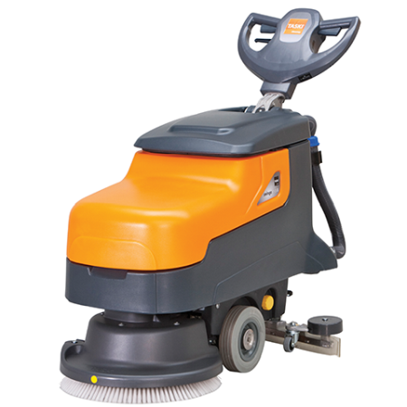 Masini de curatat si aspirat pardoseli dure - Taski, Masina automata compacta, pentru spalarea si uscarea pardoselilor, Taski Swingo 455B BMS, 900W, capacitate 20L, suprafata de lucru 68 cm