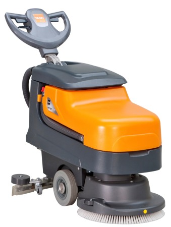 Masini de curatat si aspirat pardoseli dure - Taski, Masina profesionala automata compacta, pentru spalarea si uscarea pardoselilor, cu acumulatori si incarcator extern TASKI Swingo 455 B, putere 900W, rezervor 22L, suprafata de lucru 43 cm
