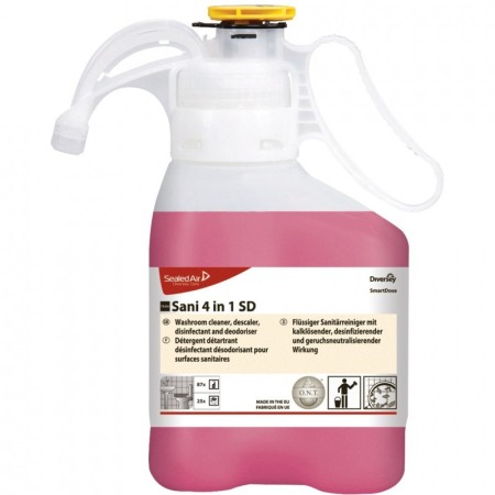 Dezinfectanti de suprafete - TASKI Sani 4 in 1 SD - Detergent, detartrant, dezinfectant , dezodorizant profesional concentrat pentru grupuri sanitare 1.4L
