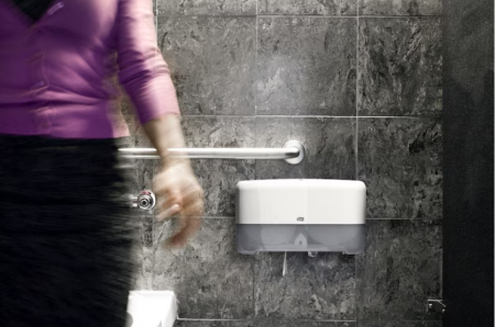 Tork dozator dublu rolÄƒ hÃ¢rtie igienicÄƒ mini jumbo, alb [3]