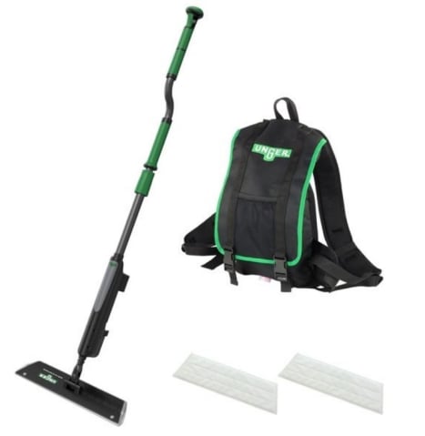 Mopuri, maturi, faras - Unger, Kit curatare pardoseli – Rucsac 5L Mop  cu pulverizator 40 cm,  Ergo Clean