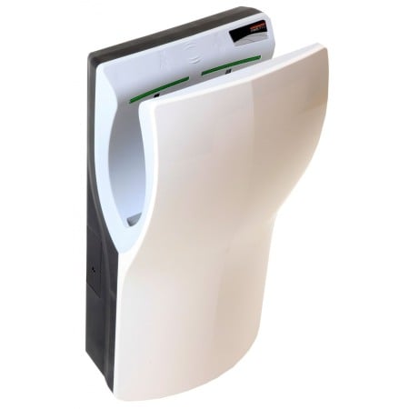 Uscatoare de maini - Uscator de maini DUALFLOW PLUS cu filtru Hepa, antibacterian, complet automat, vertical, alb