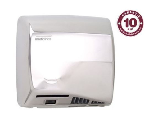 Uscatoare de maini si par - Uscator de maini Mediclinics - SPEEDFLOW PLUS cu filtru Hepa clasa H13, inox lucios, actionare cu senzor