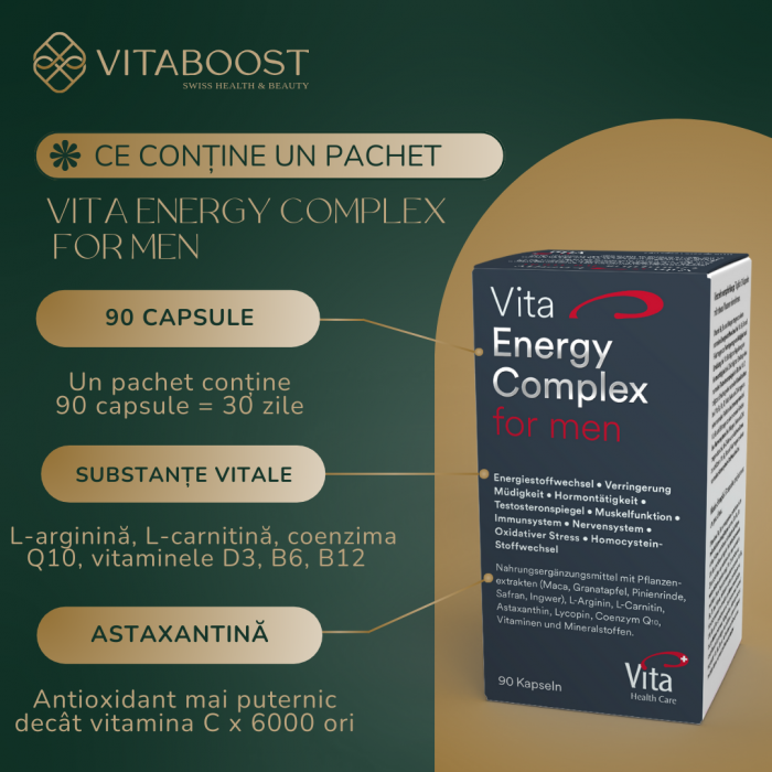 Vita Energy Complex for Men - Supliment pentru Energie, Testosteron și Imunitate [4]