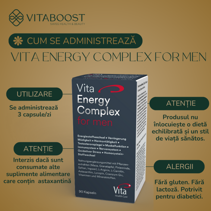 Vita Energy Complex for Men - Supliment pentru Energie, Testosteron și Imunitate [5]