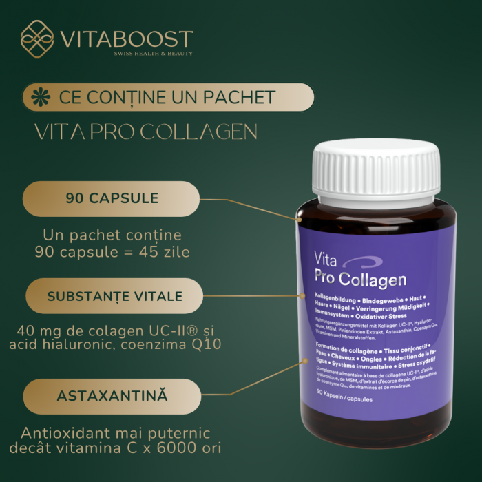 Vita Pro Collagen - Supliment Alimentar pentru Piele, Articulații și Sistem Imunitar [4]