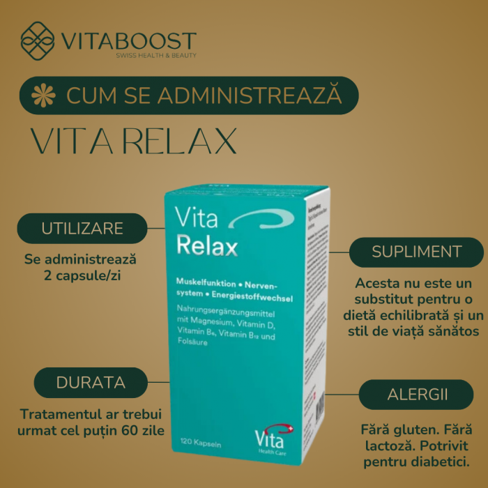 Vita Relax - Supliment Mușchi și Sistem Nervos cu Magneziu și Vitamine [5]