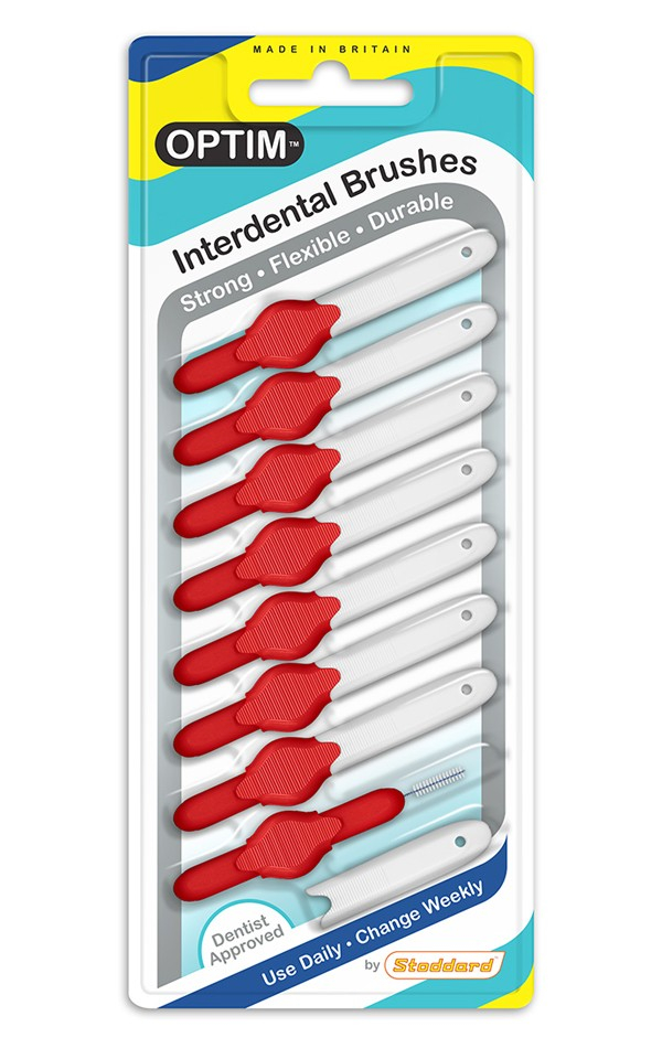 Periute interdentare OPTIM 0.50 mm rosii, blister x 8 buc. [1]