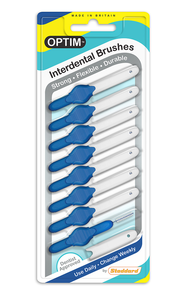 Periute interdentare OPTIM 0.60 mm albastre, blister x 8 buc. [1]