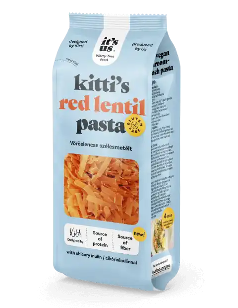 Kitti’s Tăiței lați din linte roșie – fără gluten, 200g [1]
