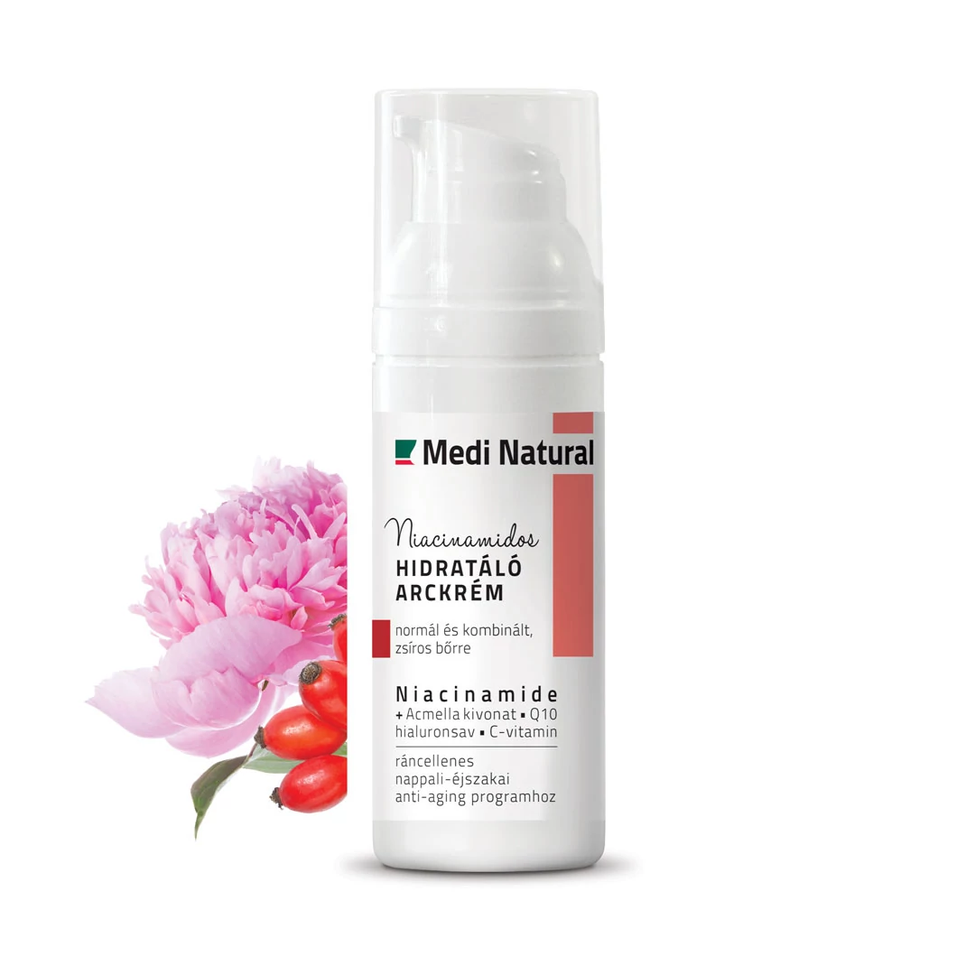 MediNatural Cremă hidratantă cu Niacinamidă – anti-aging, matifiantă, 50ml [4]