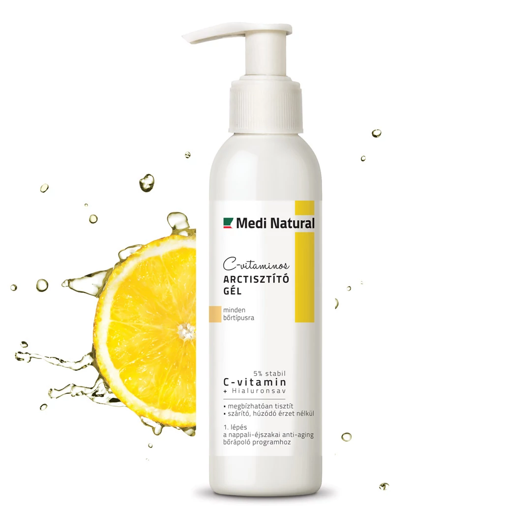 MediNatural Gel de curățare facială cu Vitamina C 150ml [1]