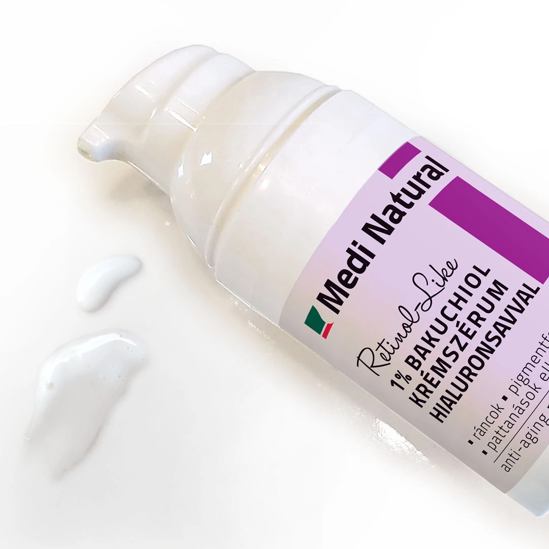 MediNatural Ser cremă anti-aging cu 1% Bakuchiol și Acid Hialuronic – Retinol-Like, 30 ml [2]
