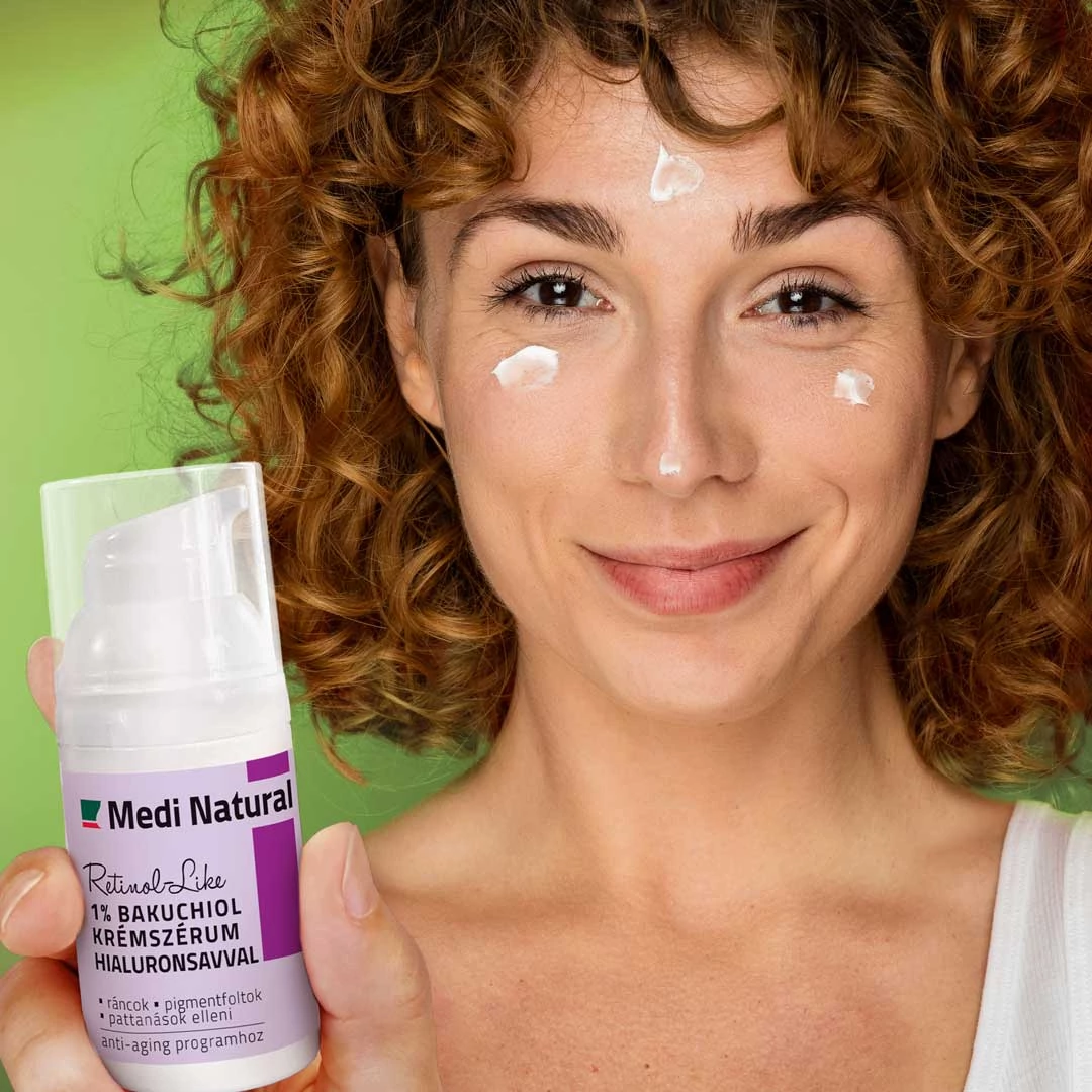MediNatural Ser cremă anti-aging cu 1% Bakuchiol și Acid Hialuronic – Retinol-Like, 30 ml [1]