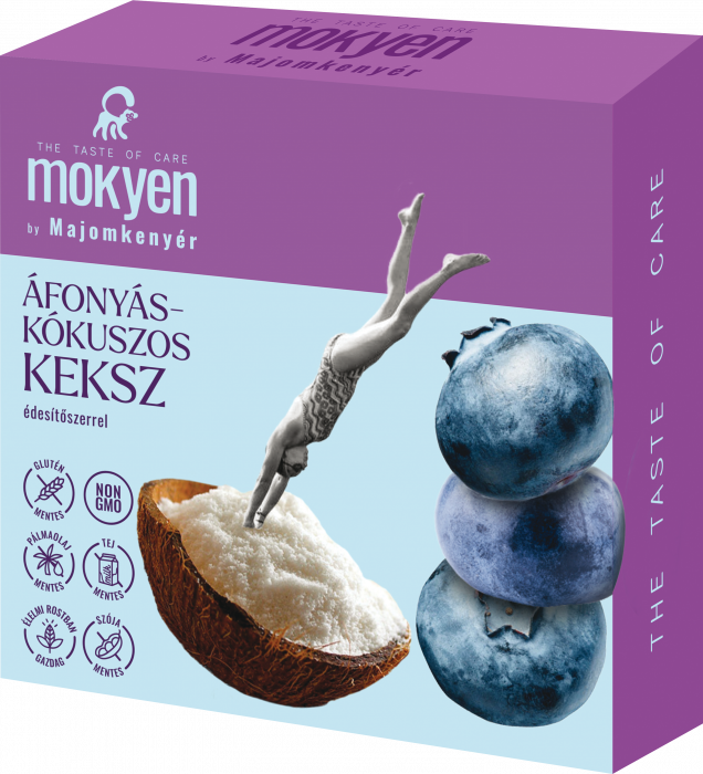 Mokyen Biscuit cu afine și cocos, îndulcit cu îndulcitor – 50g [1]