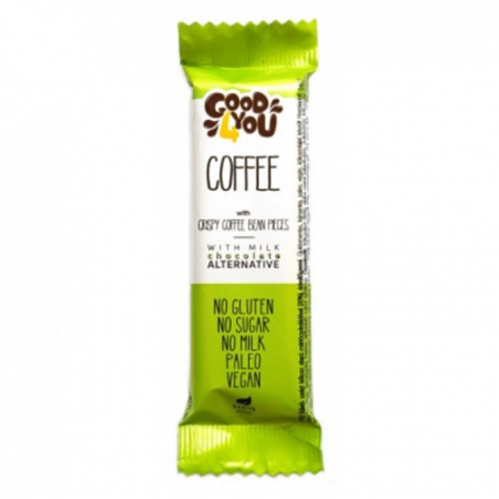 Dulciuri - Baton Paleo Vegan cu Cafea în Glazură de Ciocolată – Good You 25g
