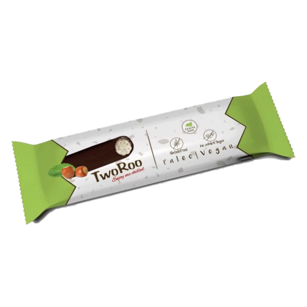 Dulciuri - Baton Vegan, Fără Gluten în Ciocolată Neagră cu Alune – Tworoo 30g