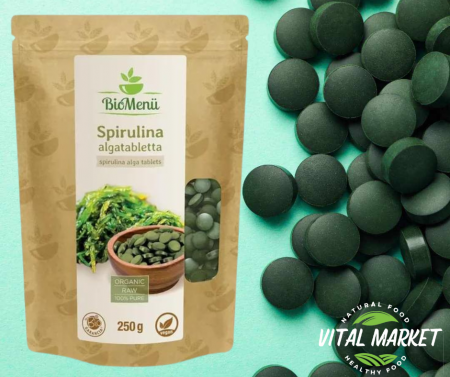 Produse - Biomenu spirulina tablete 250g (500 buc )