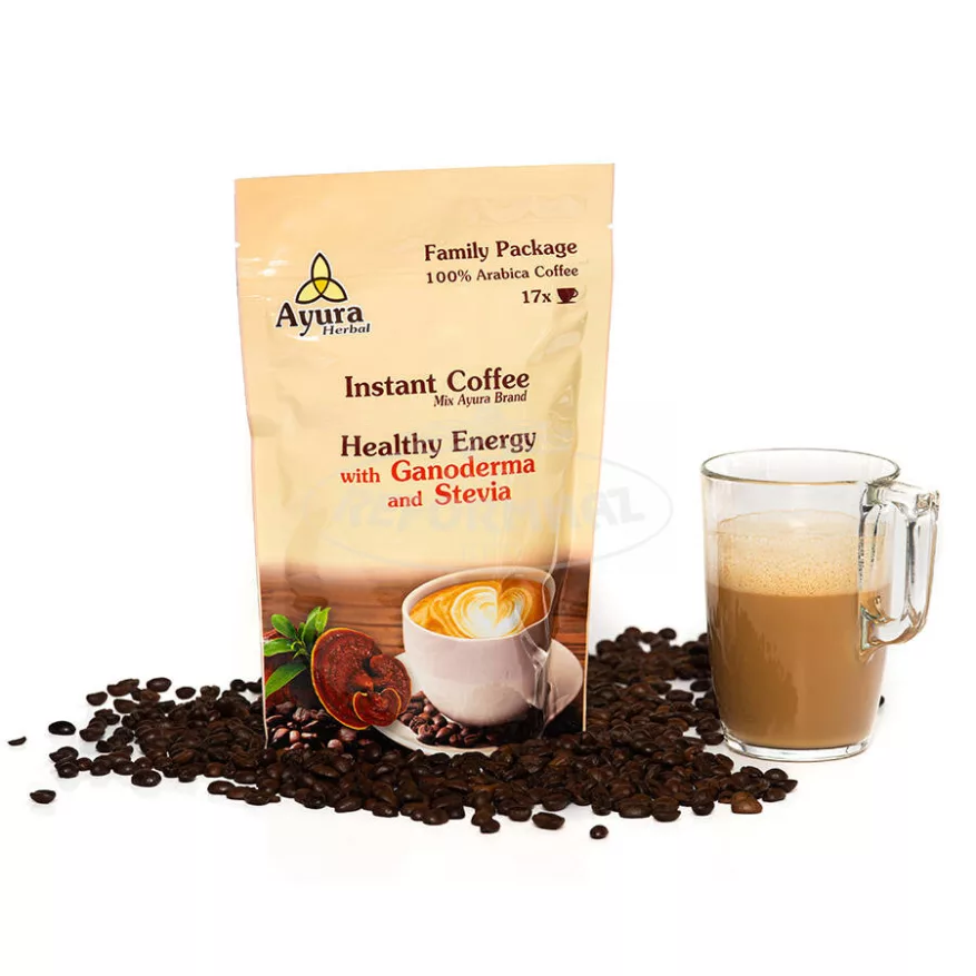 Produse - Coffee mix-ul cu stevie Ayura instant coffee mix with Stevia Family Pack